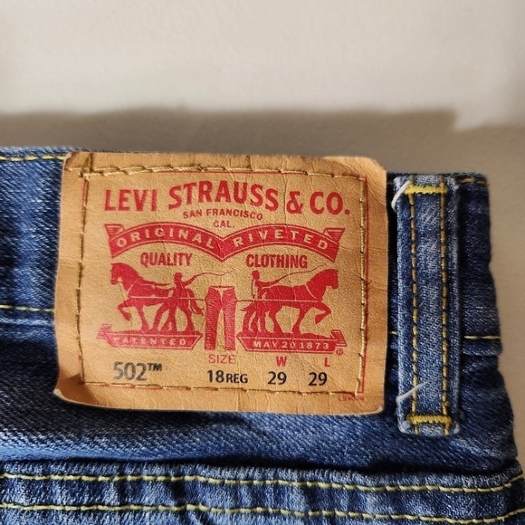 Levi's 502 Tapered Mid Rise Raw Hem Cropped Jeans-Size 29 - Picture 8 of 9